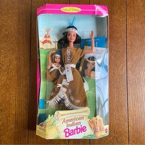 1995 American Indian & Baby Barbie Doll American Stories Collection # 14715 NIB